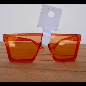 Orange glasses.